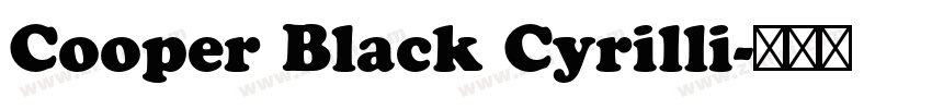 Cooper Black Cyrilli字体转换
